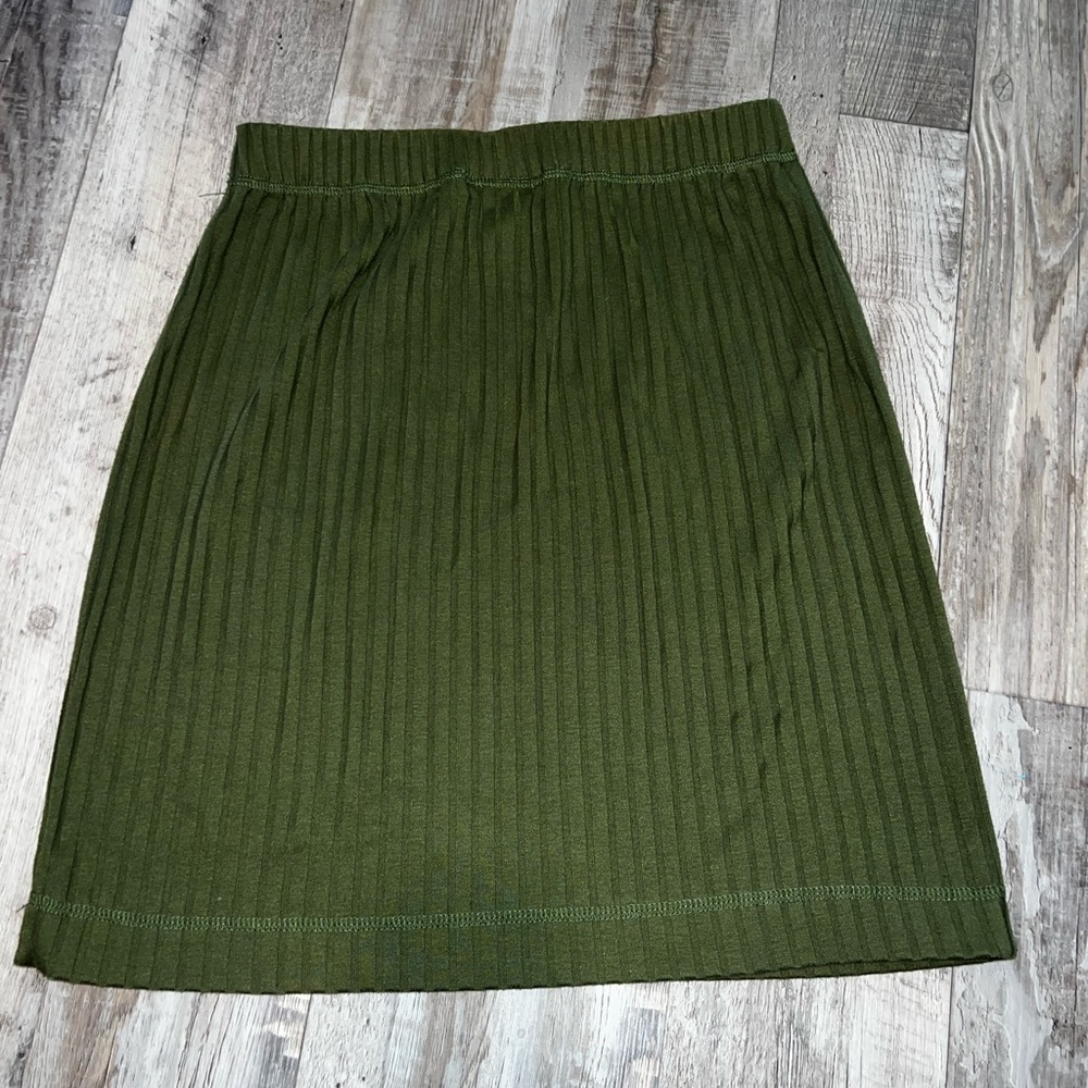 Wide rib pencil skirt